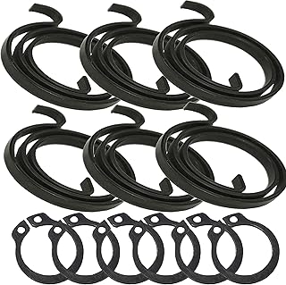 Kit de réparation de ressort de poignée de porte, bobine de 2,5 tours, ressorts de 2,5 mm avec circlips, compatibilité universelle avec poignée à levier, utilisation en intérieur (6 ressorts, 6