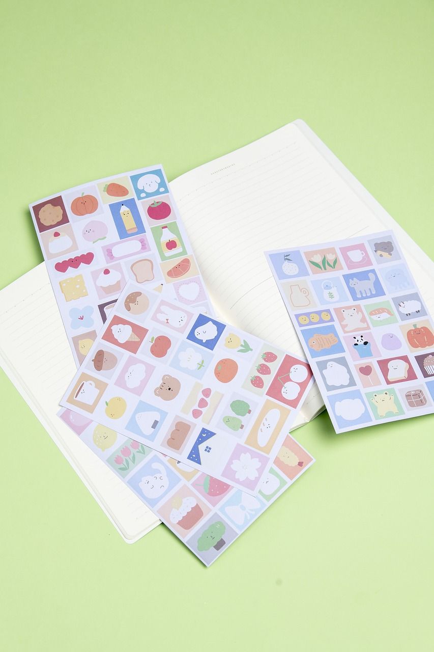 our-story sticker, scrapbooking, diy, craft, stationery, planner, decal, colorful, cute