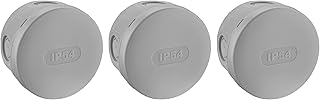 DEBFLEX - Boîte Dérivation Etanche IP54 (Lot de 3) - Pour Raccordement Sécurisé des Câbles - Pose en Saillie - Grise - ⌀70 x P.40 mm