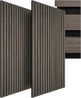 tectake® Lot de 2 panneaux acoustiques muraux et pour plafond, en Bois MDF, 120 x 60 x 2,1 cm par panneau mural decoratif pour isolation phonique Chambre, Bureau, Studio de musique Decoration murale